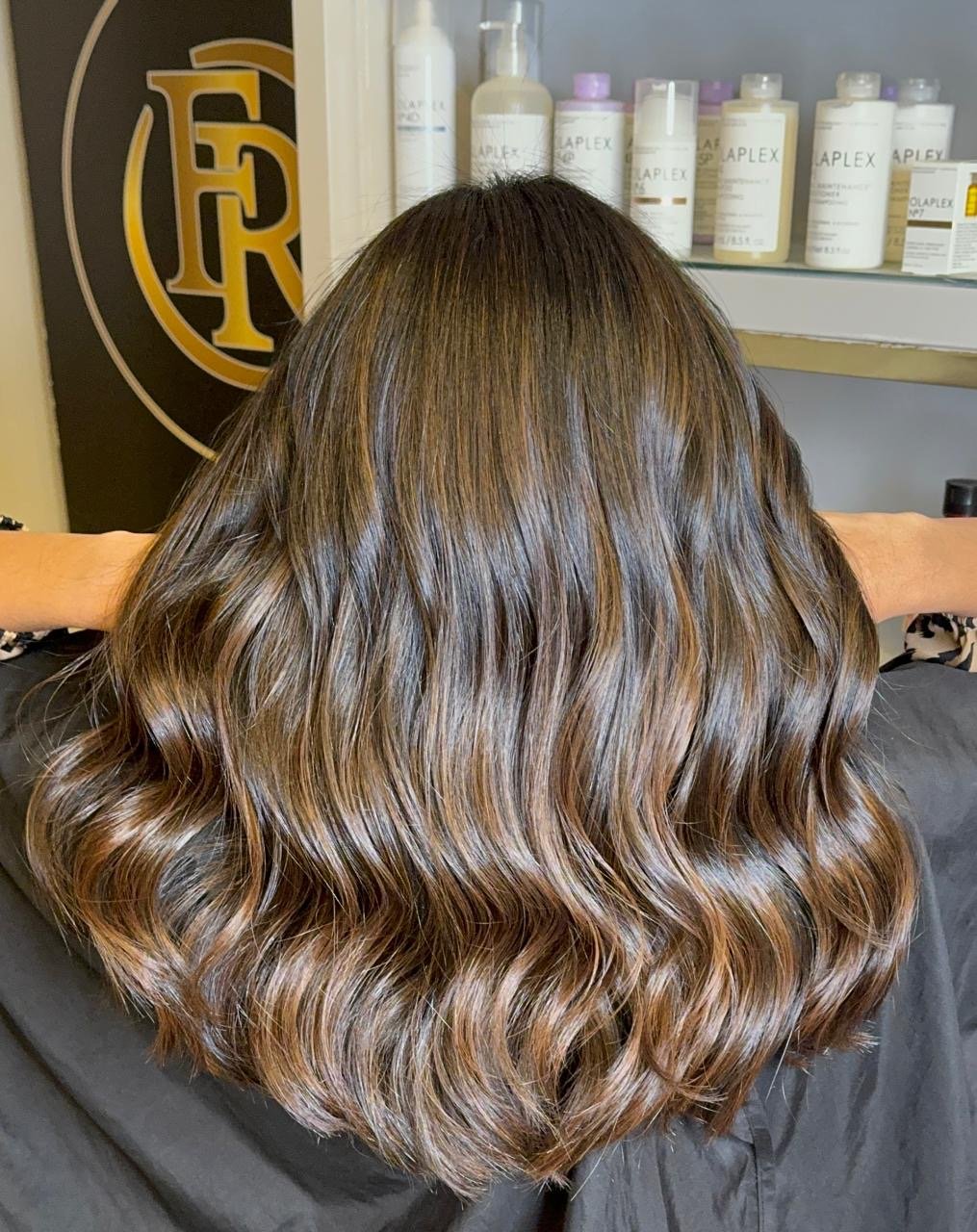 Balayage waves finished at Front Row Beauty Salon