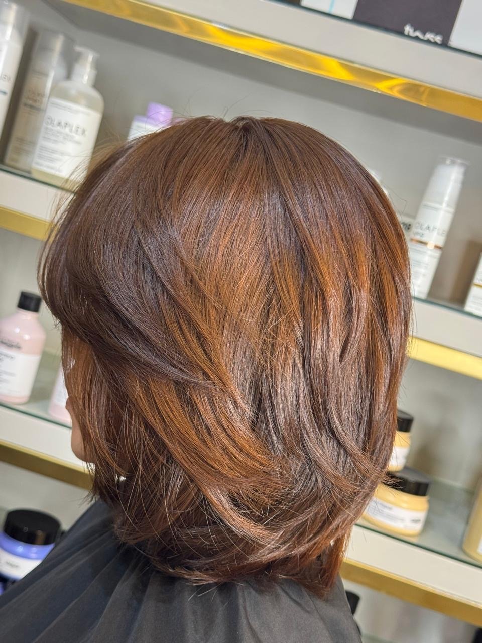 Layered shag cut at Front Row Beauty Salon